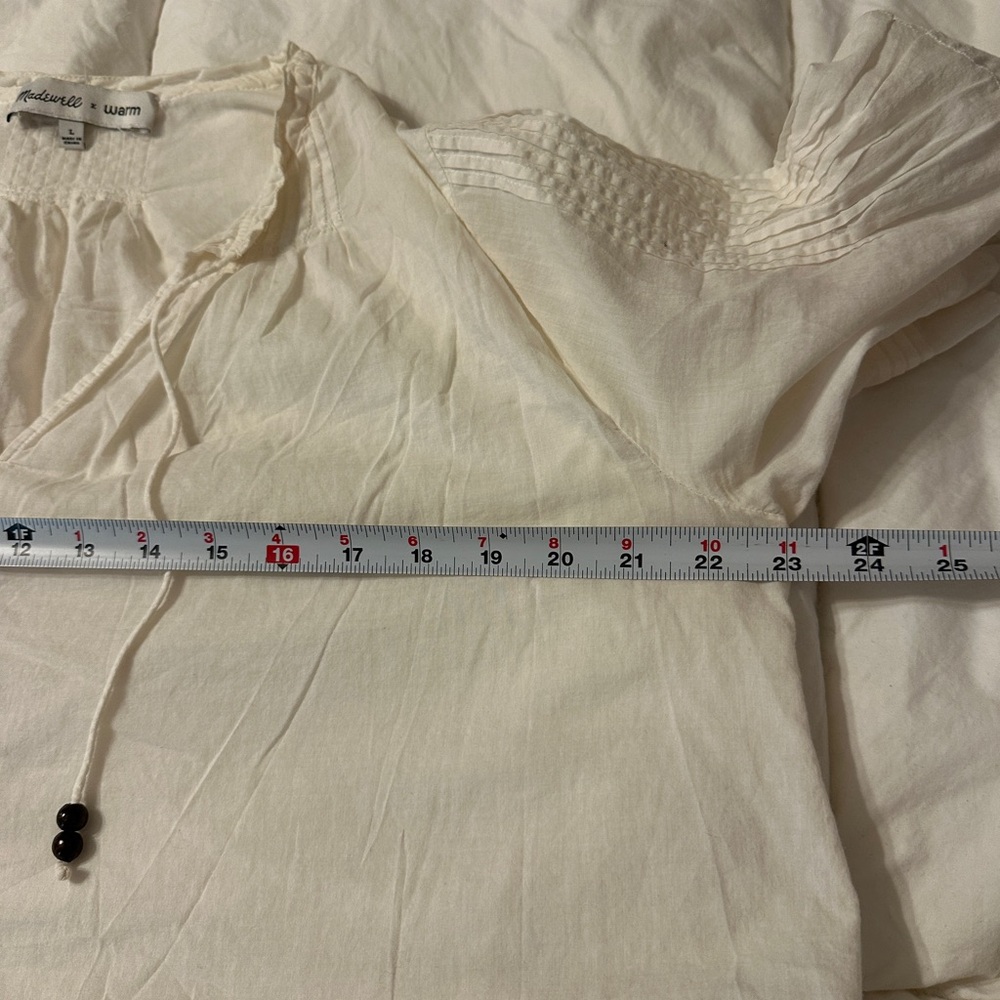 Madewell x Warm Pintuck Women's Top - Size L - Picture 11 of 12
